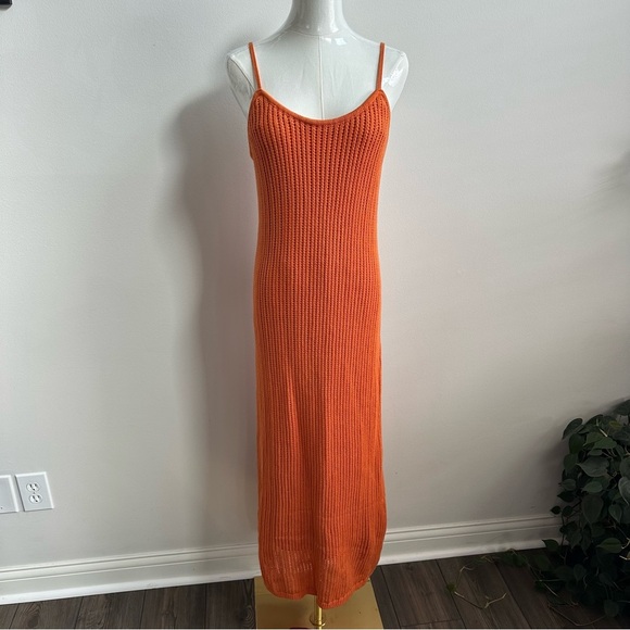 Freshman 1996 Women’s Crochet Maxi Casual Bodycon Spaghetti Strap Dress Large - Picture 1 of 11